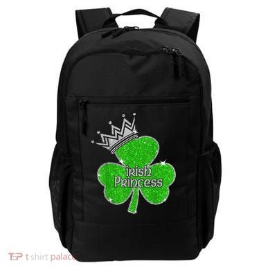 Irish Princess Happy St Patricks Day Shamrock Backpack
