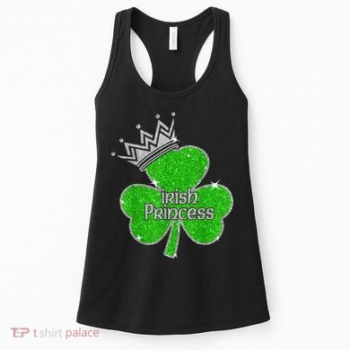 Irish Princess Happy St Patricks Day Shamrock Women's Tank Top
