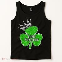 Irish Princess Happy St Patricks Day Shamrock Tank Top thumb 2