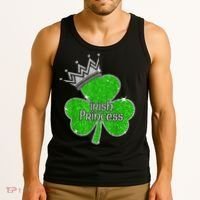 Irish Princess Happy St Patricks Day Shamrock Tank Top thumb 3