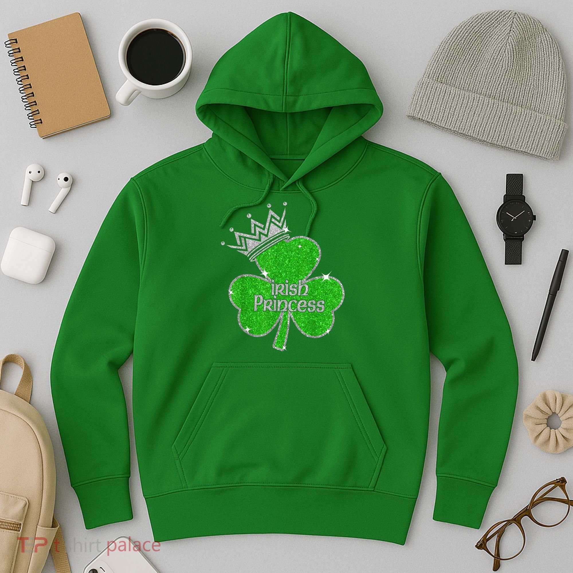 Irish Princess Happy St Patricks Day Shamrock Hoodie