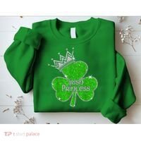 Irish Princess Happy St Patricks Day Shamrock Sweatshirt thumb 2