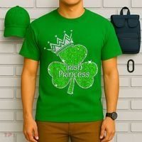 Irish Princess Happy St Patricks Day Shamrock T-Shirt thumb 6