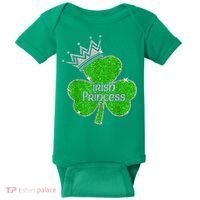 Irish Princess Happy St Patricks Day Shamrock Baby Bodysuit thumb 0