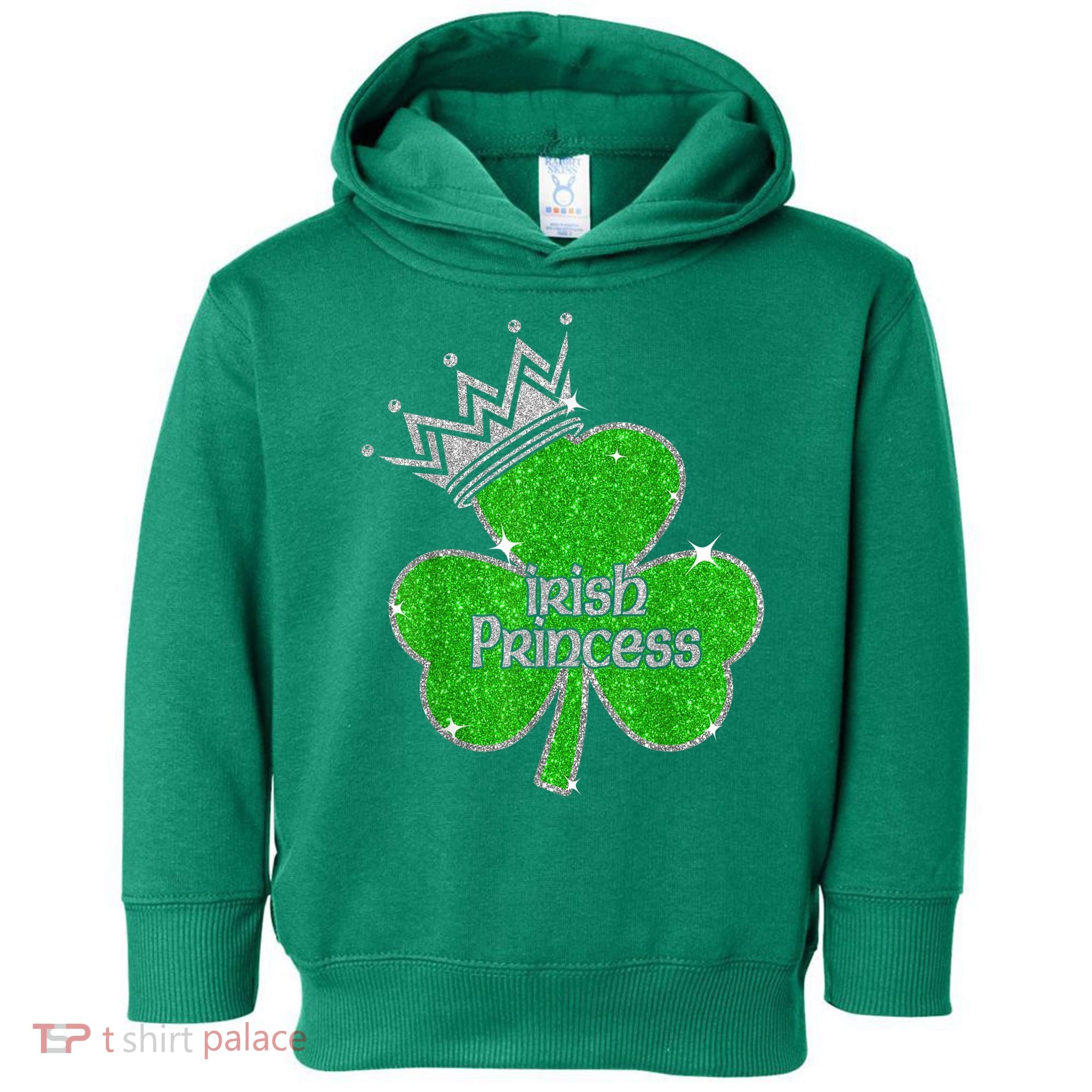 Irish Princess Happy St Patricks Day Shamrock Toddler Hoodie