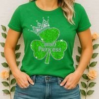Irish Princess Happy St Patricks Day Shamrock Women's T-Shirt thumb 2
