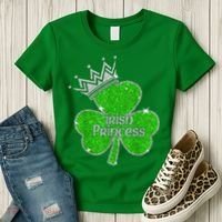 Irish Princess Happy St Patricks Day Shamrock Women's T-Shirt thumb 3