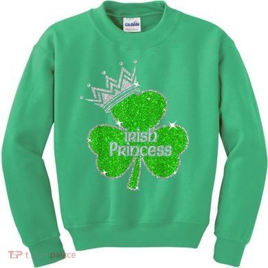 Irish Princess Happy St Patricks Day Shamrock Kids Sweatshirt