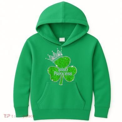 Irish Princess Happy St Patricks Day Shamrock Kids Hoodie