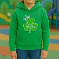 Irish Princess Happy St Patricks Day Shamrock Kids Hoodie thumb 3
