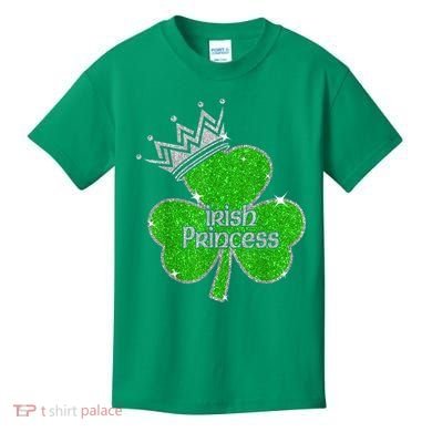 Irish Princess Happy St Patricks Day Shamrock Kids T-Shirt