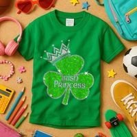 Irish Princess Happy St Patricks Day Shamrock Kids T-Shirt thumb 3