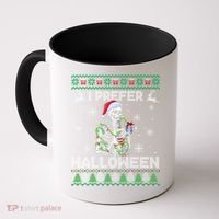 I Prefer Halloween Christmas Funny Skeleton Xmas Gift Coffee Mug thumb 0