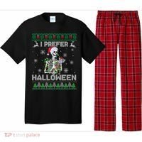 I Prefer Halloween Christmas Funny Skeleton Xmas Gift Pajama Set thumb 0