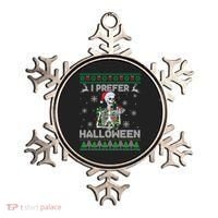 I Prefer Halloween Christmas Funny Skeleton Xmas Gift Ornament thumb 0