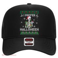 I Prefer Halloween Christmas Funny Skeleton Xmas Gift Hat thumb 0