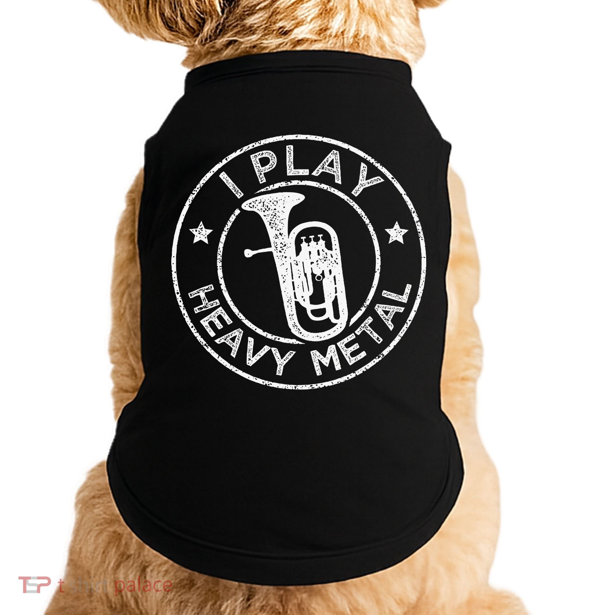 I Play Heavy Metal Funny Euphonium Doggie Tank