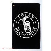 I Play Heavy Metal Funny Euphonium Golf Towel thumb 0