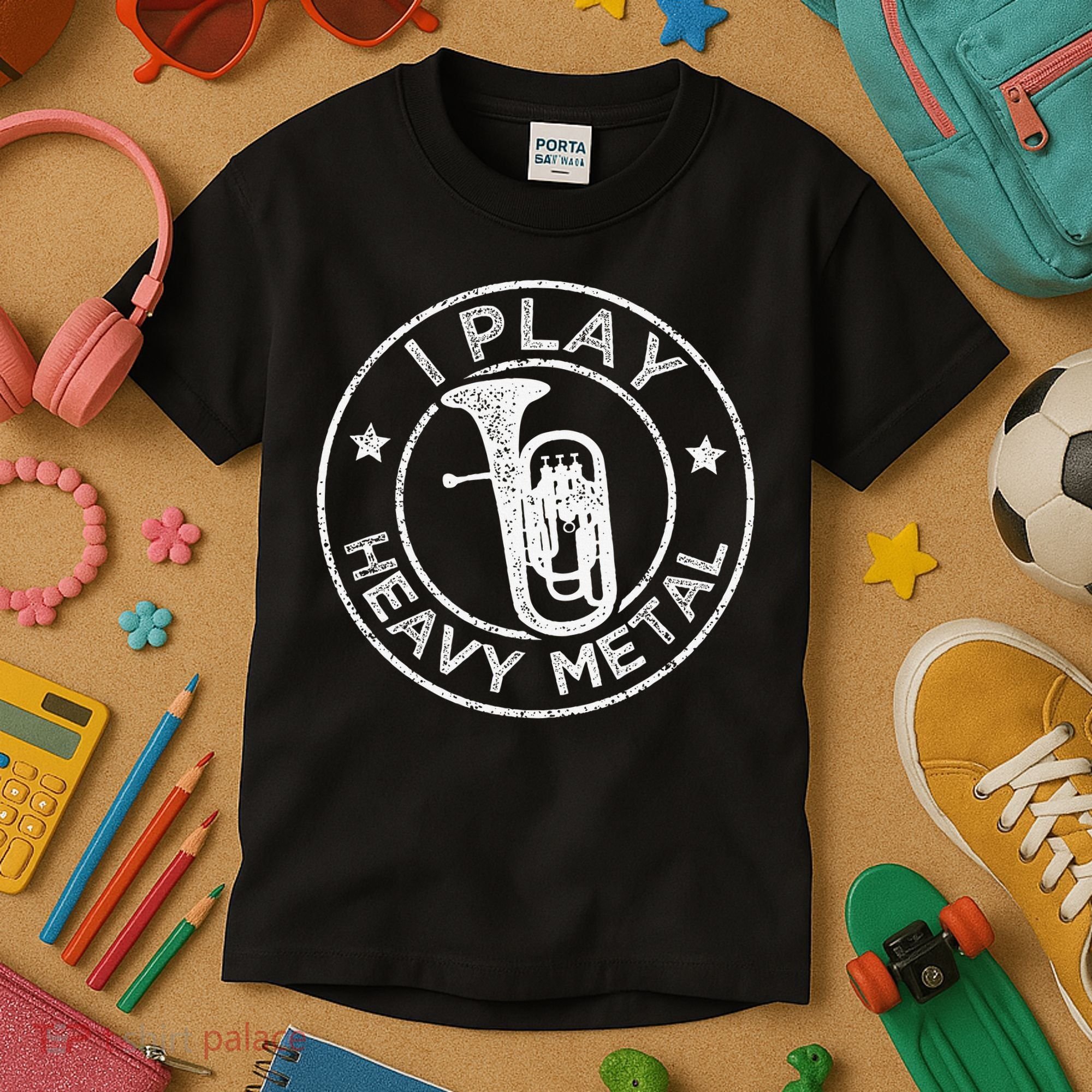 I Play Heavy Metal Funny Euphonium Kids T-Shirt