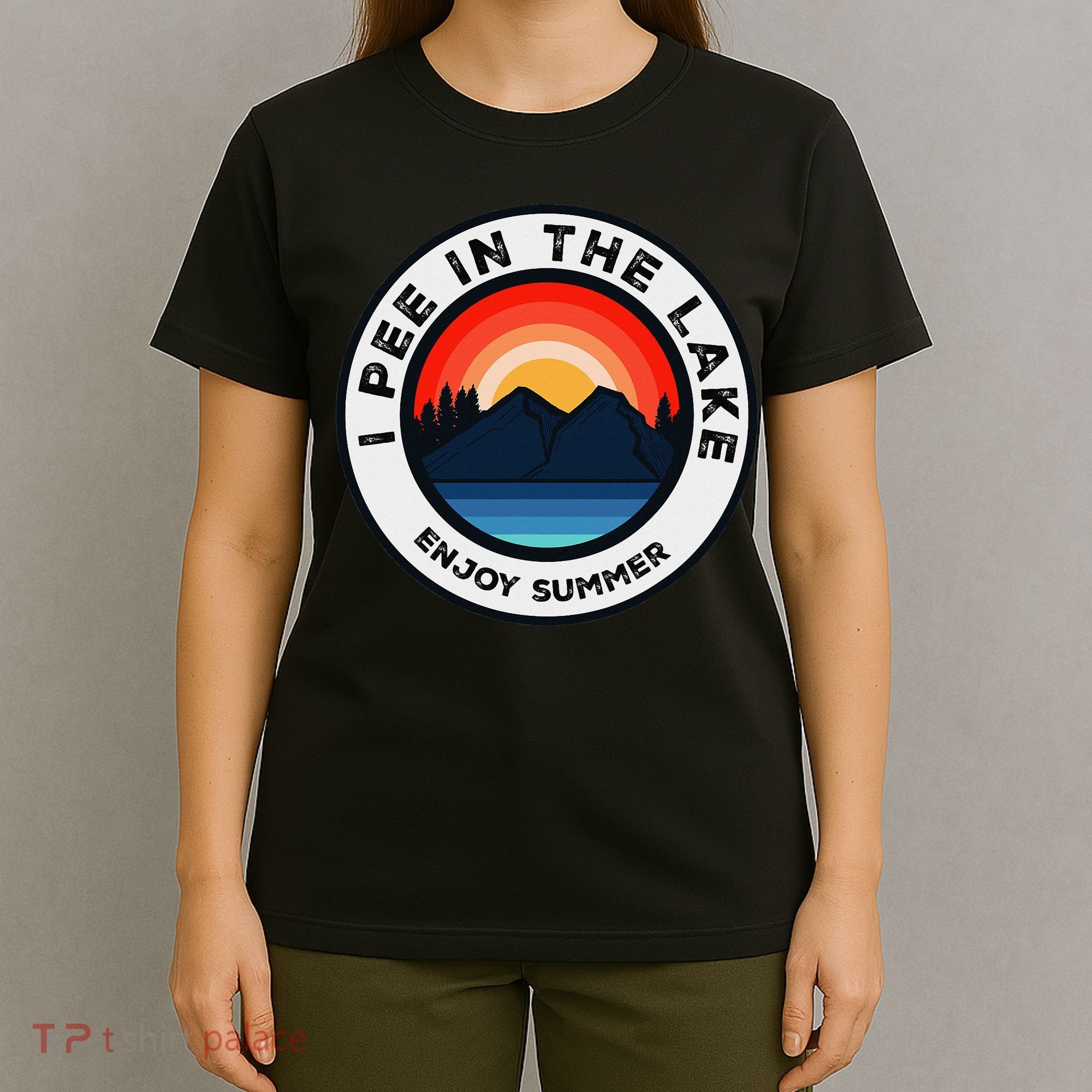 I Pee In The Lake Funny Summer Vacation Family T-Shirt