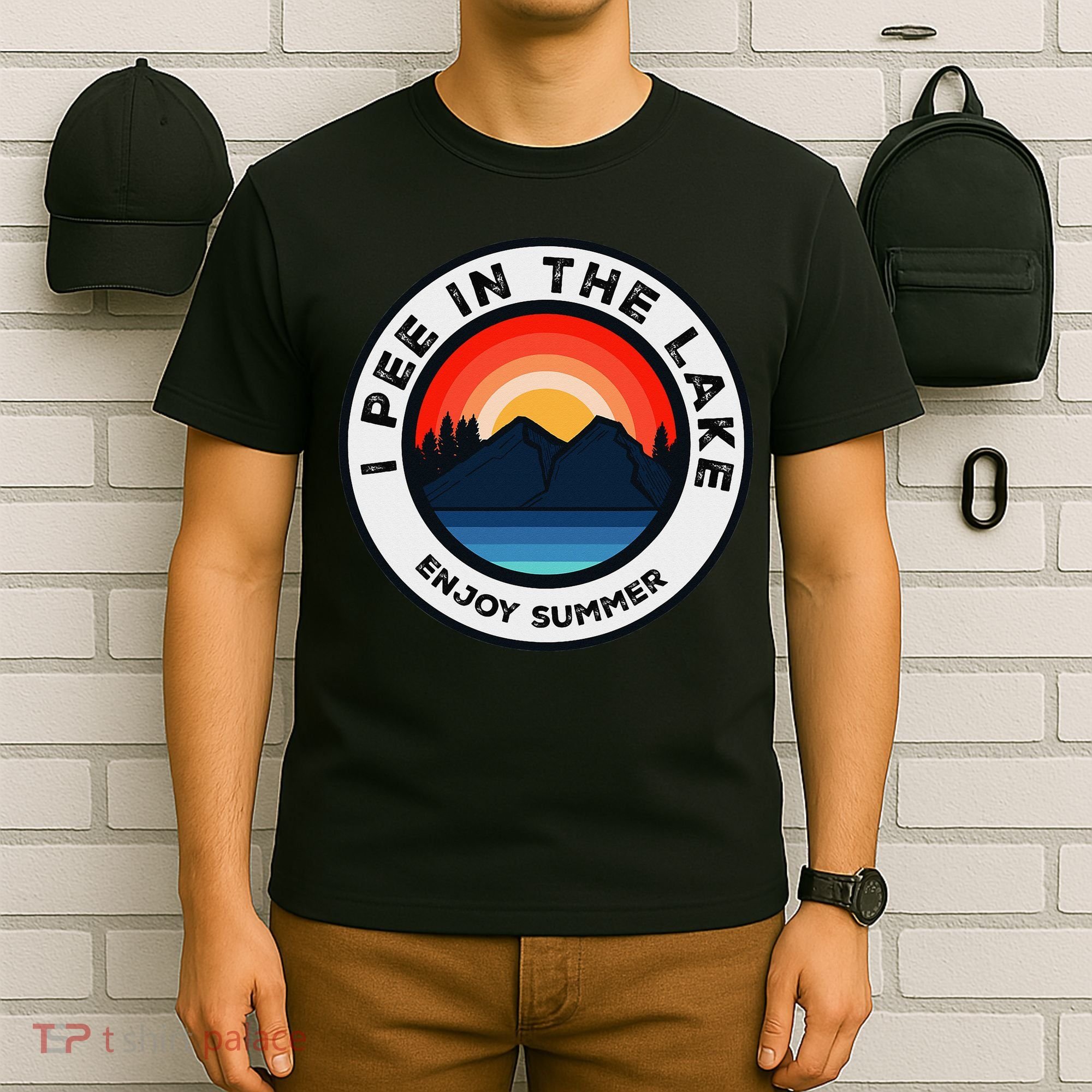I Pee In The Lake Funny Summer Vacation Family T-Shirt