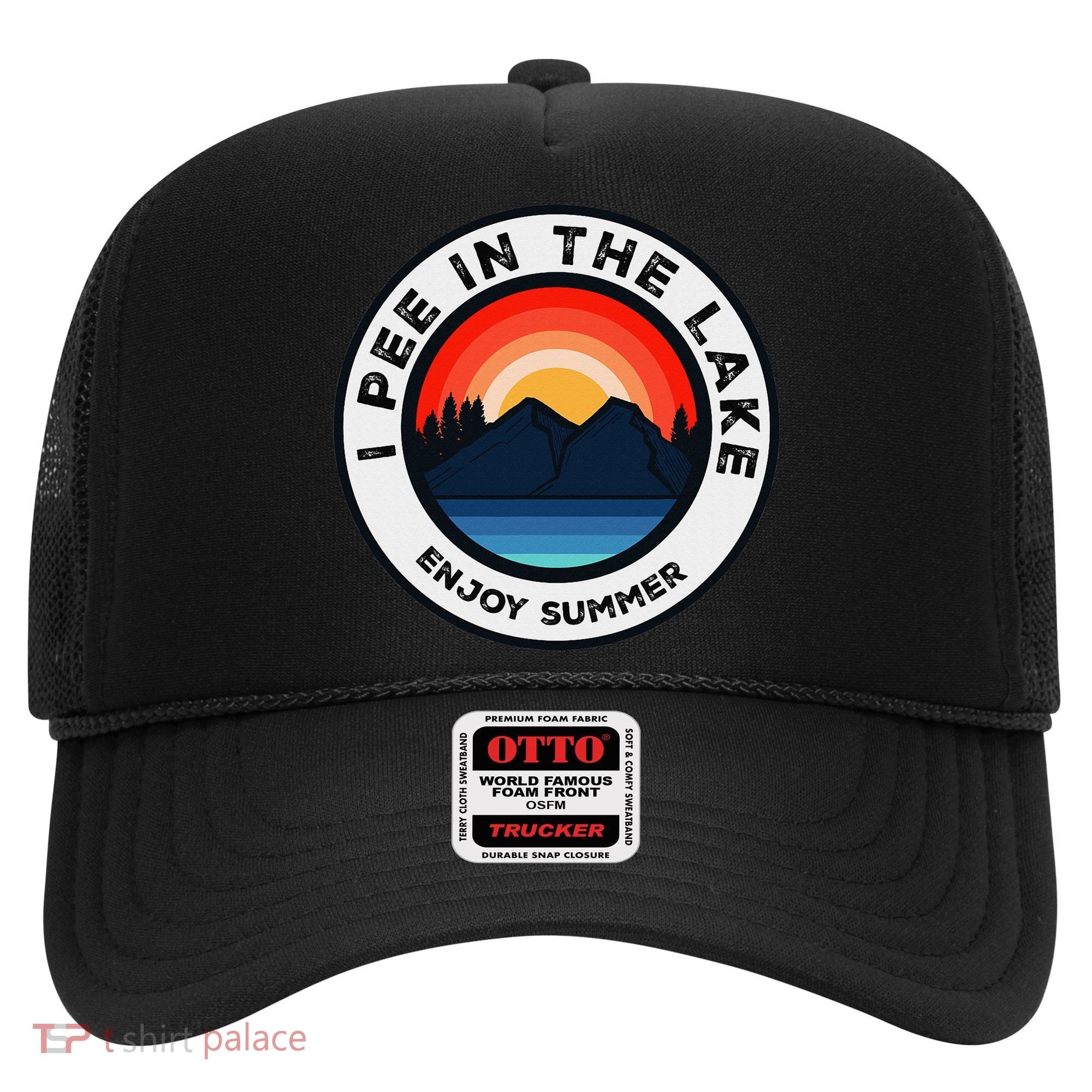 I Pee In The Lake Funny Summer Vacation Family Hat