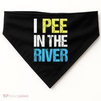 I Pee In The River Funny Summer USA-Made Doggie Bandana thumb 0