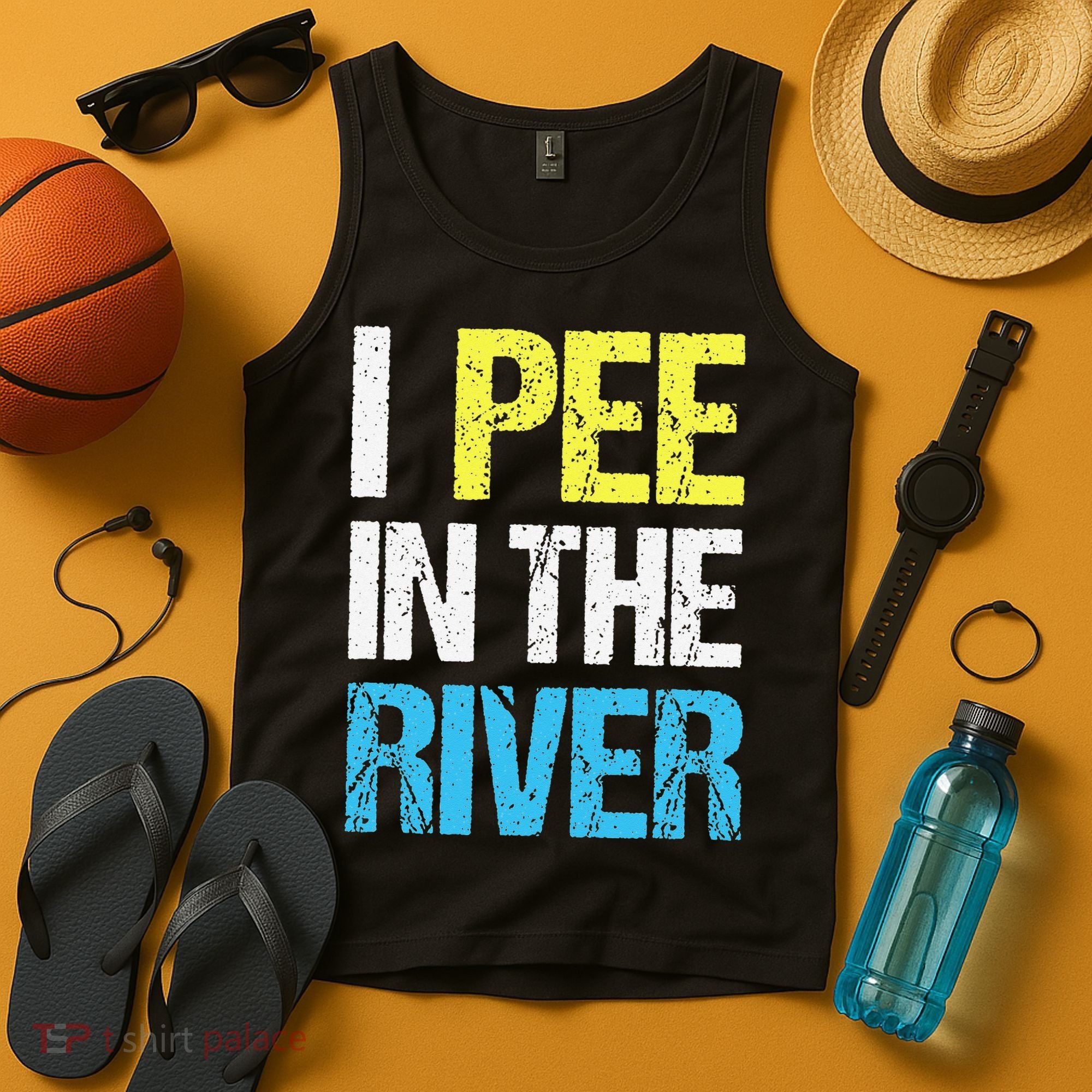 I Pee In The River Funny Summer Tank Top