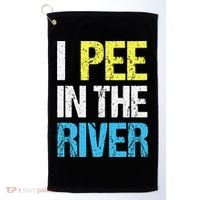 I Pee In The River Funny Summer Golf Towel thumb 0