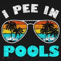 I Pee In Pools Sunglasses Summer Vacation Swimming Backpack thumb 2