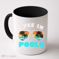 I Pee In Pools Sunglasses Summer Vacation Swimming Coffee Mug thumb 0