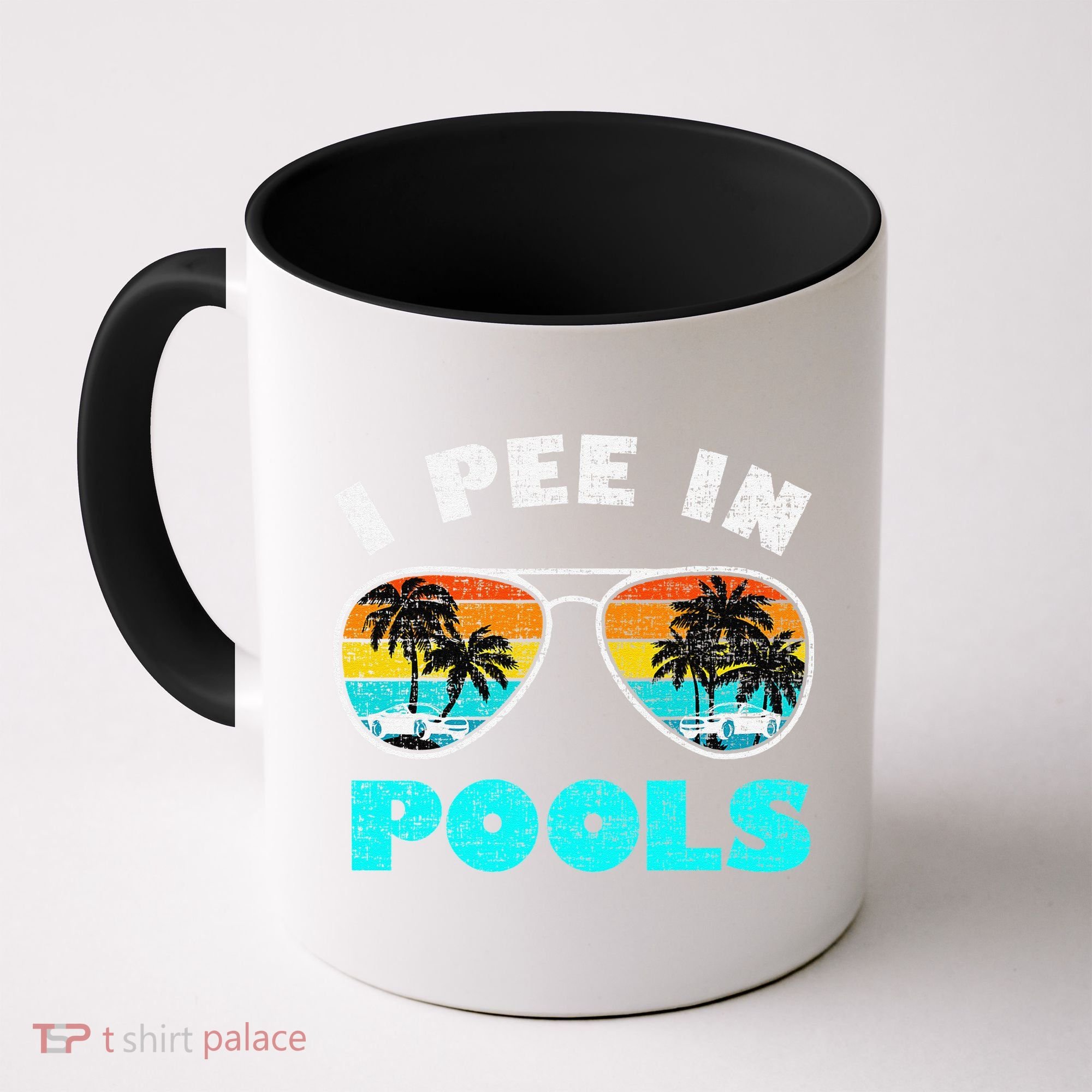 I Pee In Pools Sunglasses Summer Vacation Swimming Coffee Mug