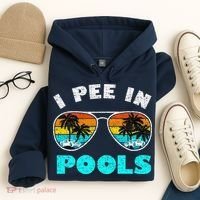 I Pee In Pools Sunglasses Summer Vacation Swimming Hoodie thumb 4