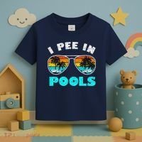 I Pee In Pools Sunglasses Summer Vacation Swimming Toddler T-Shirt thumb 3