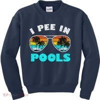 I Pee In Pools Sunglasses Summer Vacation Swimming Kids Sweatshirt thumb 0