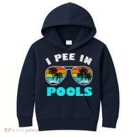 I Pee In Pools Sunglasses Summer Vacation Swimming Kids Hoodie thumb 0