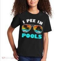 I Pee In Pools Sunglasses Summer Vacation Swimming Kids T-Shirt thumb 2