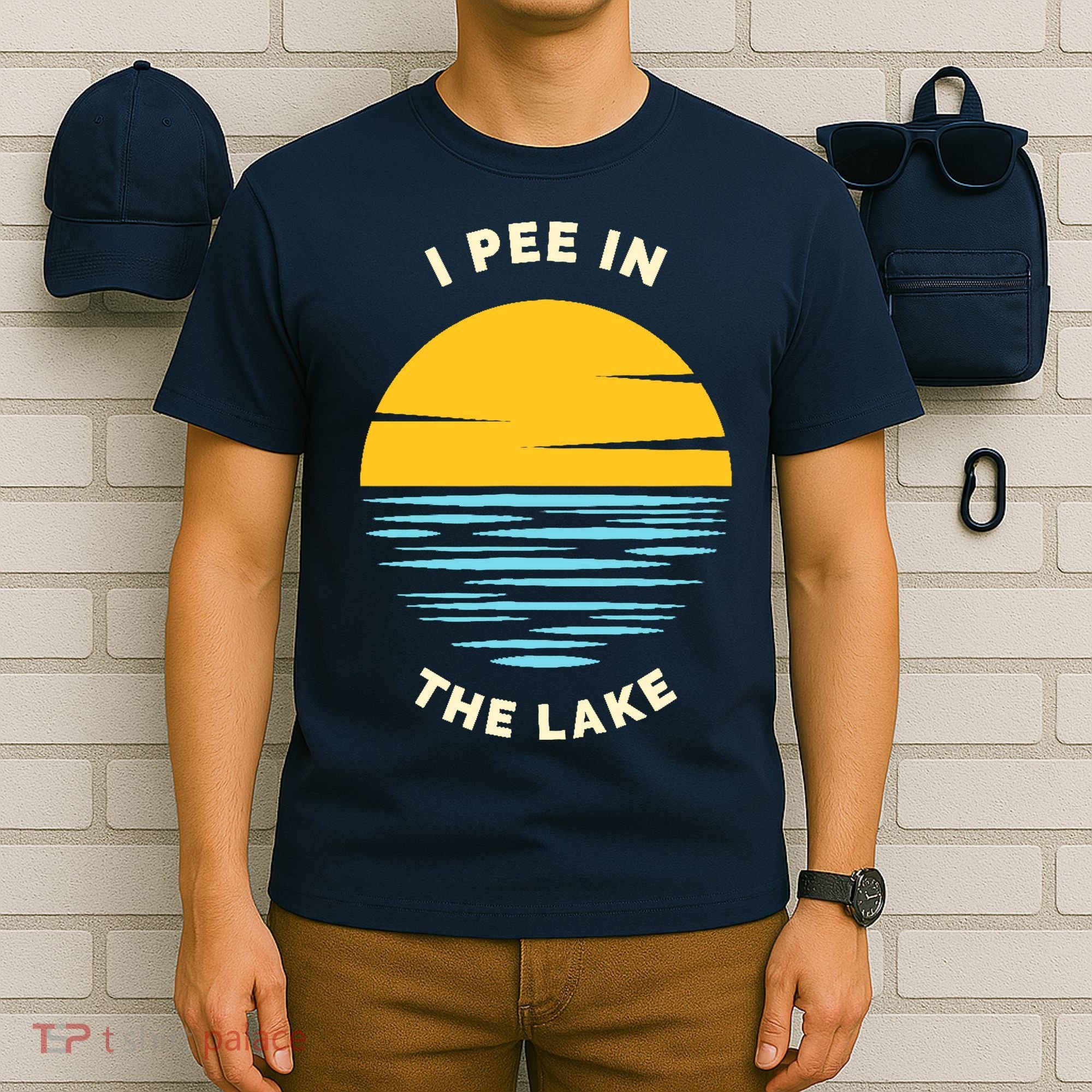 I PEE IN THE LAKE Funny Summer Vacation Boating Swimming T-Shirt
