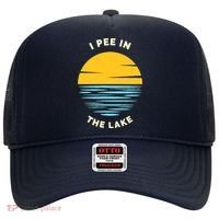 I PEE IN THE LAKE Funny Summer Vacation Boating Swimming Hat thumb 0