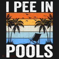 I Pee In Pools Sarcastic Sayings For Pools Lovers Toddler Hoodie thumb 2