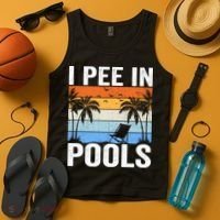I Pee In Pools Sarcastic Sayings For Pools Lovers Tank Top thumb 4