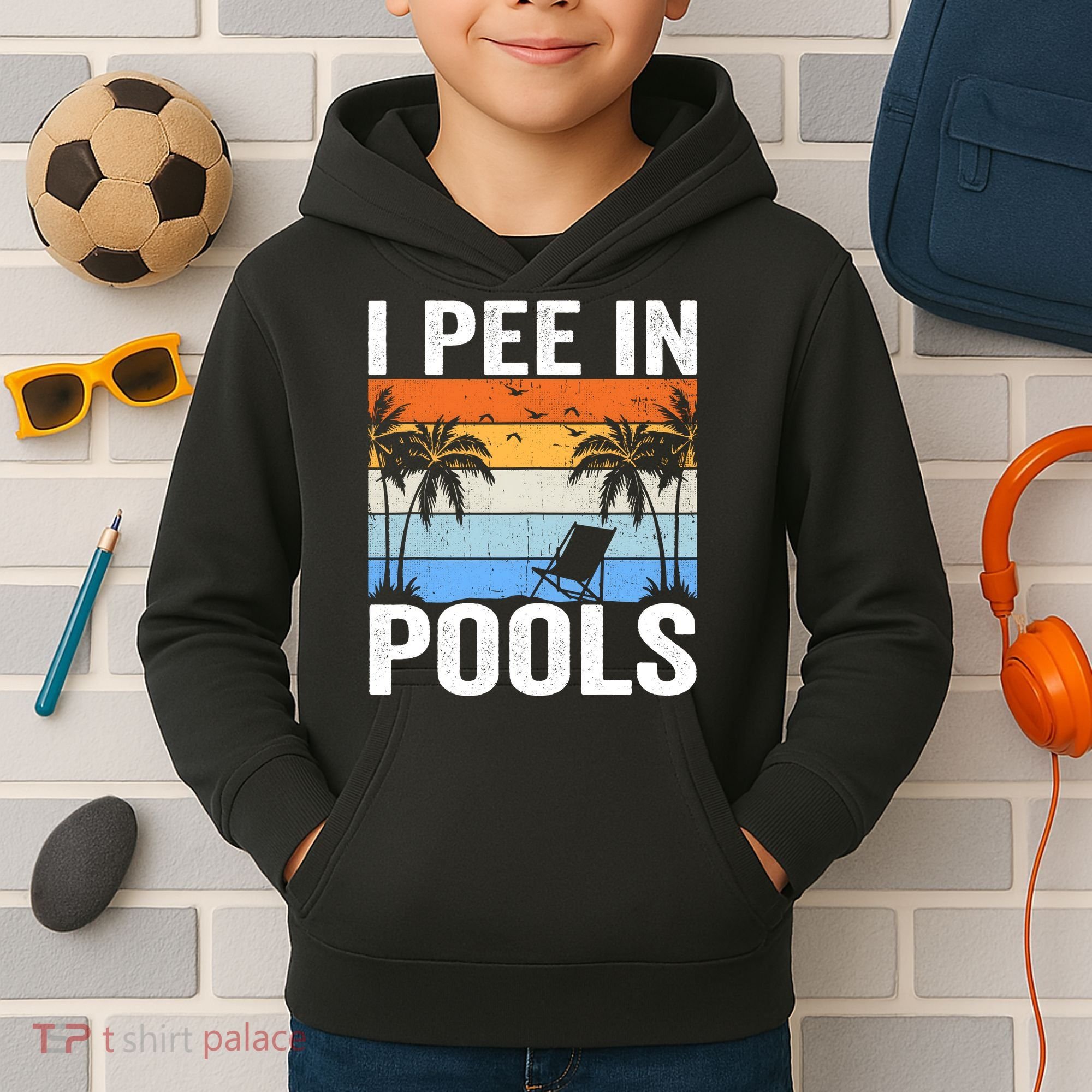 I Pee In Pools Sarcastic Sayings For Pools Lovers Kids Hoodie