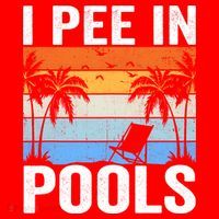 I Pee In Pools Sarcastic Sayings For Pools Lovers Santa Hat thumb 1