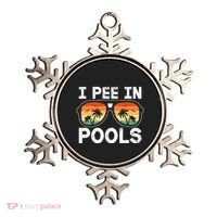 I Pee In Pools Funny Jokes Sarcastic Sayings Vacation Ornament thumb 0