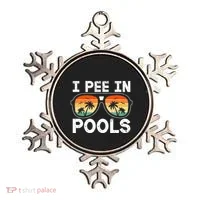 I Pee In Pools Funny Jokes Sarcastic Sayings Vacation Ornament thumb 0