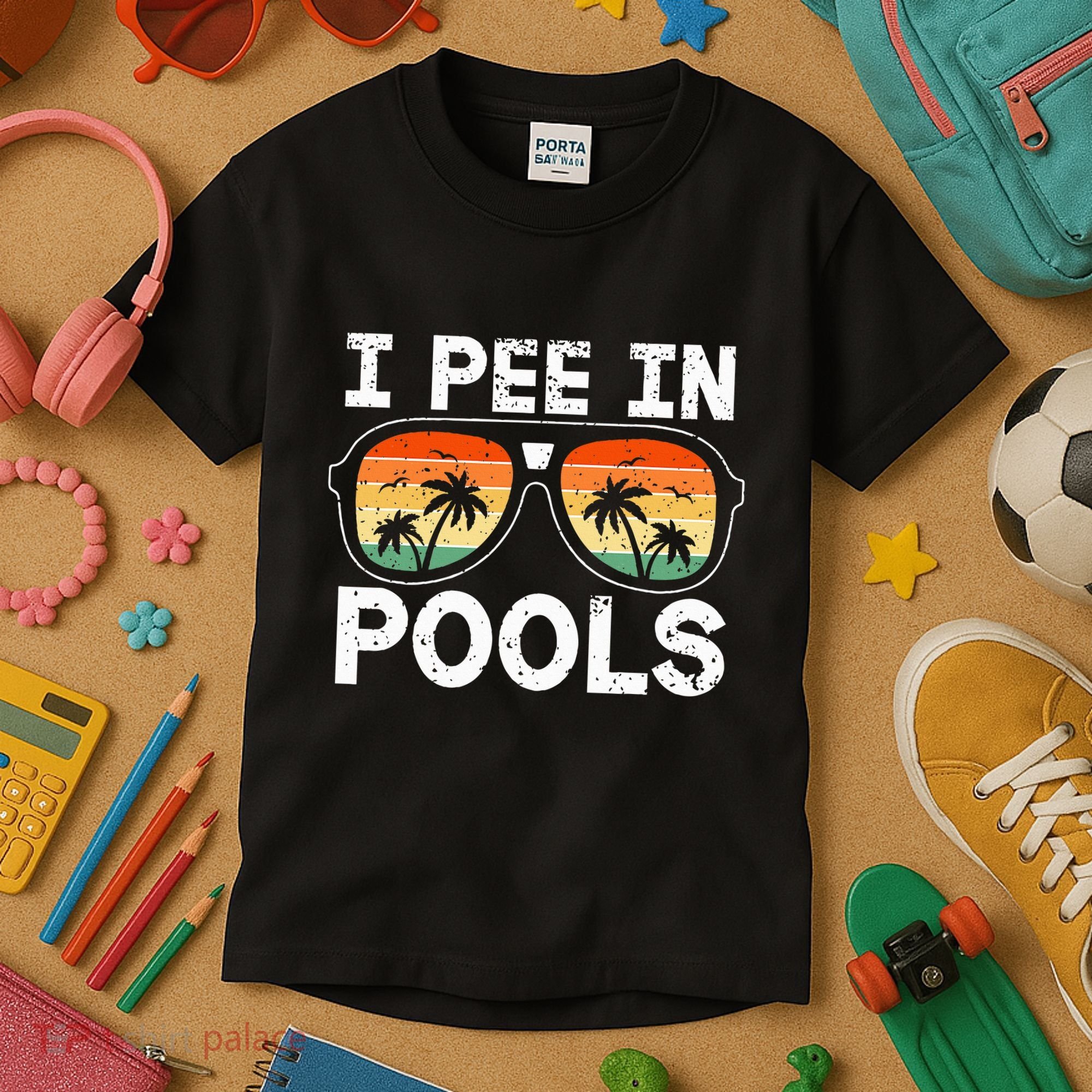I Pee In Pools Funny Jokes Sarcastic Sayings Vacation Kids T-Shirt