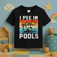 I Pee In Pools Sarcastic Sayings For Pools Lovers  Toddler T-Shirt thumb 3
