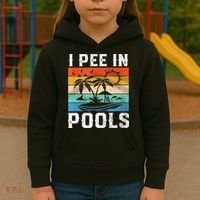 I Pee In Pools Sarcastic Sayings For Pools Lovers  Kids Hoodie thumb 3