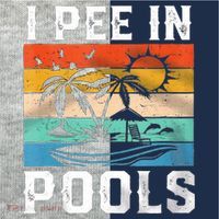 I Pee In Pools Sarcastic Sayings For Pools Lovers  Kids Colorblock Raglan Jersey thumb 2