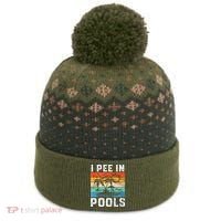 I Pee In Pools Sarcastic Sayings For Pools Lovers  The Baniff Cuffed Pom Beanie thumb 0